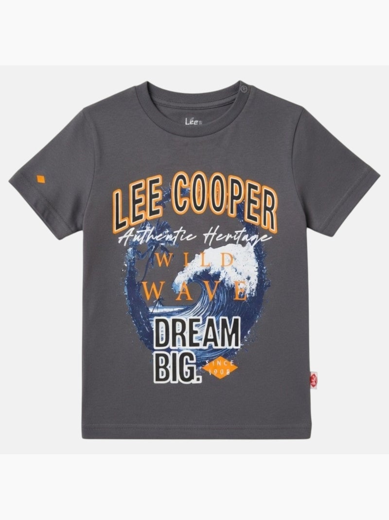 Lee Cooper - Camiseta infantil de manga corta con estilo dinámico Gris - Kiabi