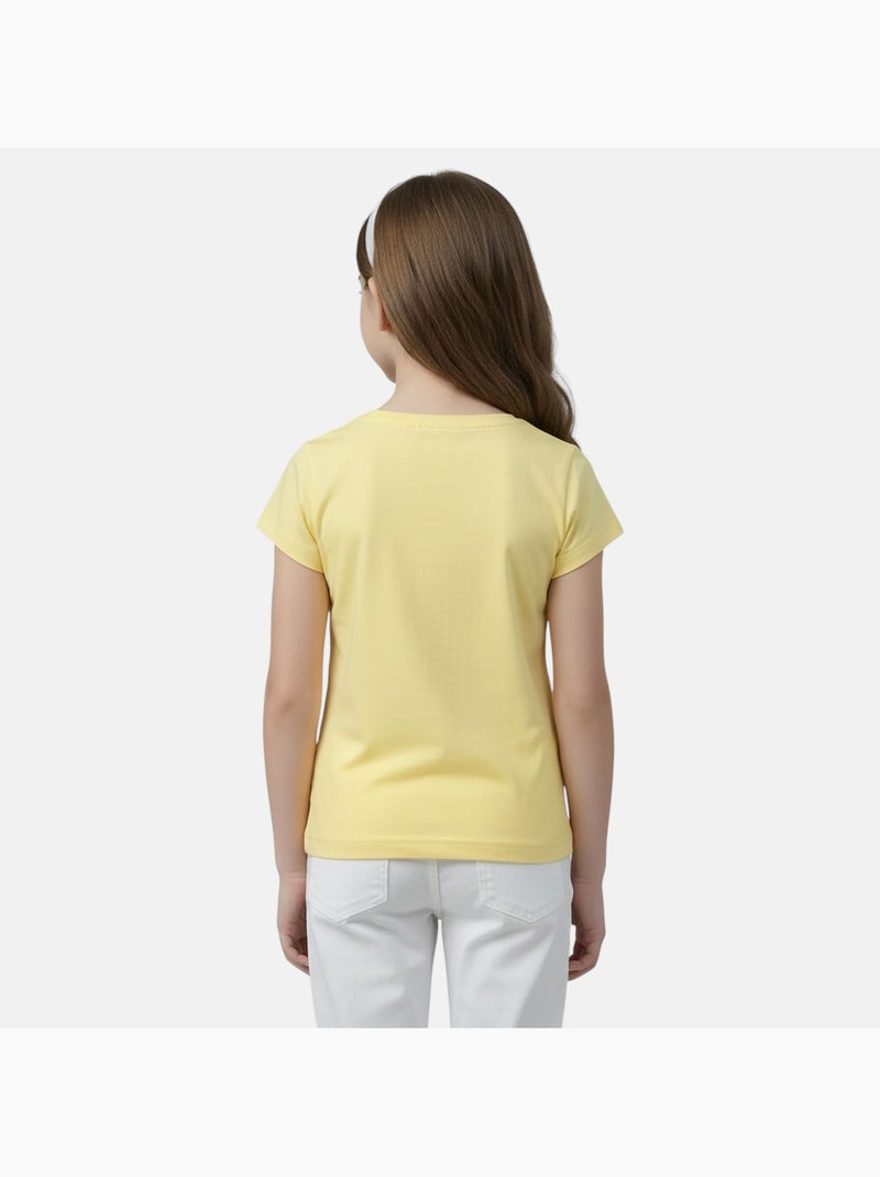 Lee Cooper - Camiseta niña de manga corta Amarillo - Kiabi