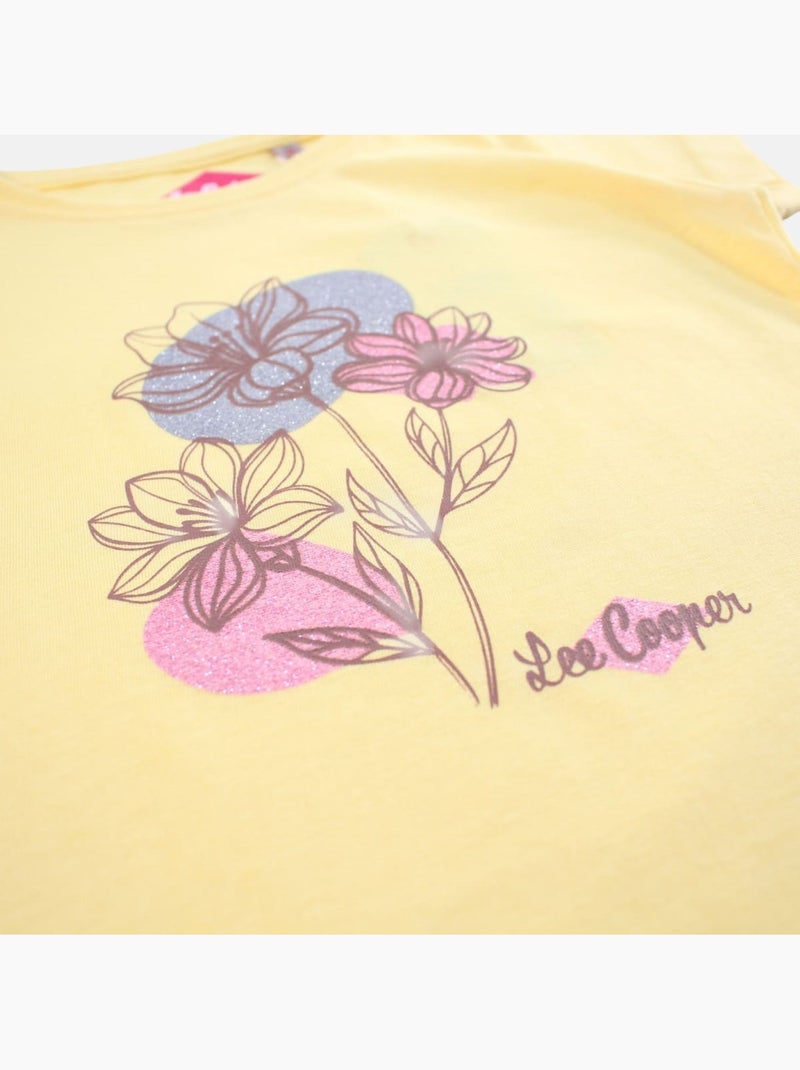 Lee Cooper - Camiseta niña de manga corta Amarillo - Kiabi