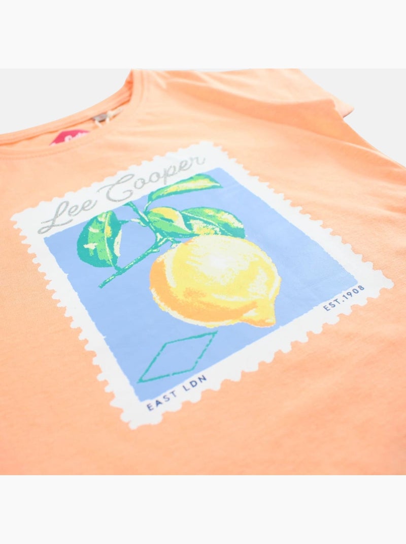 Lee Cooper - Camiseta niña de manga corta Naranja - Kiabi