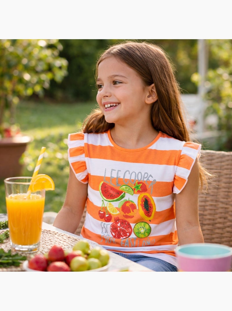 Lee Cooper - Camiseta niña de manga corta Naranja - Kiabi
