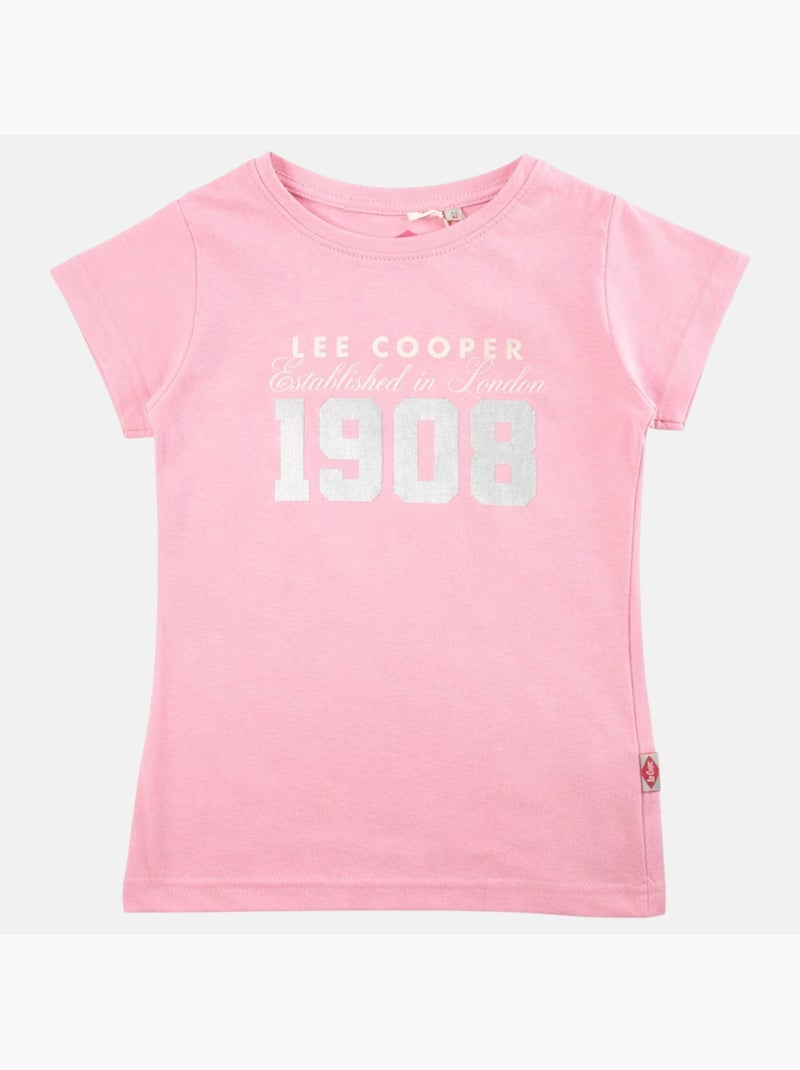 Lee Cooper - Camiseta niña de manga corta Rosa claro - Kiabi