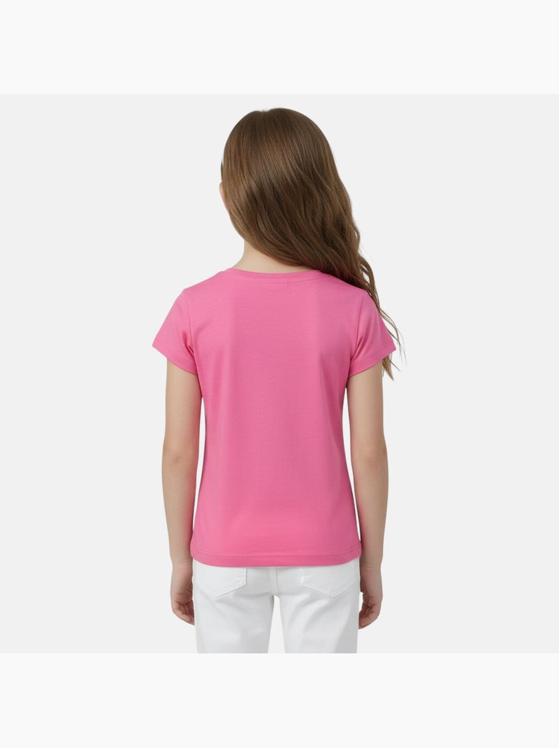 Lee Cooper - Camiseta niña de manga corta Rosa fucsia - Kiabi
