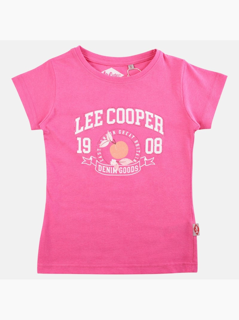 Lee Cooper - Camiseta niña de manga corta Rosa fucsia - Kiabi