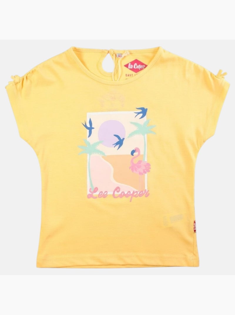 Lee Cooper - Camiseta niña manga corta Amarillo - Kiabi