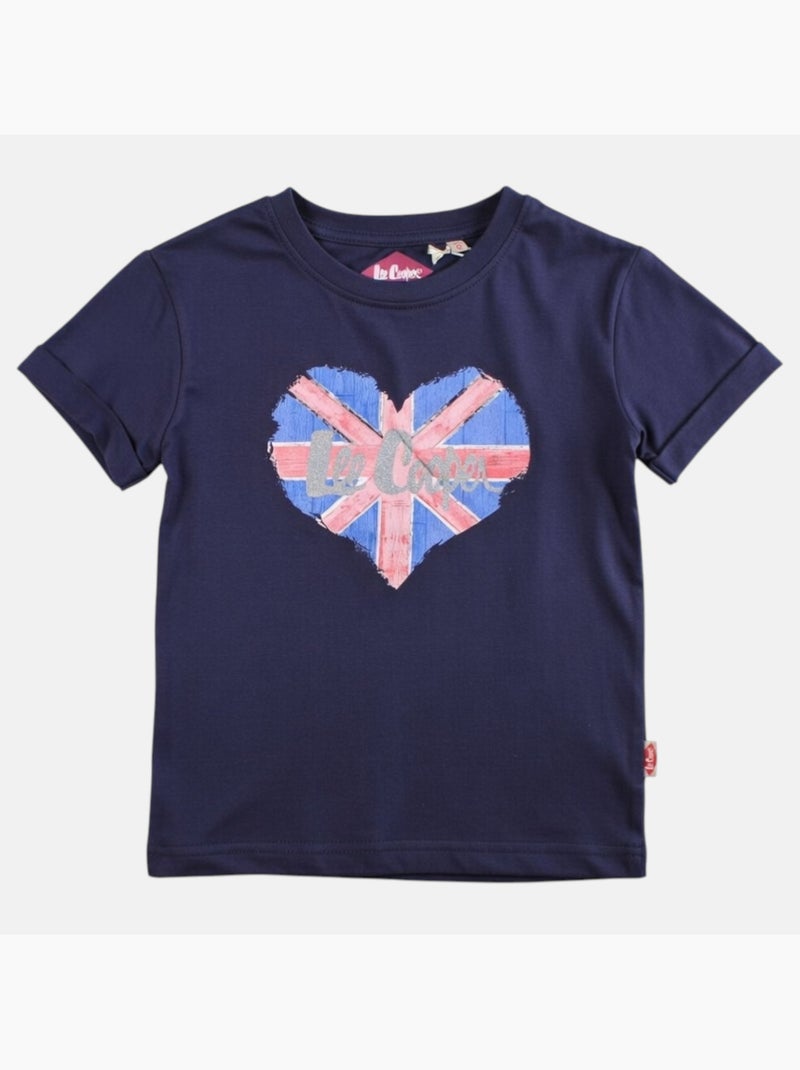 Lee Cooper - Camiseta niña manga corta Azul marino - Kiabi