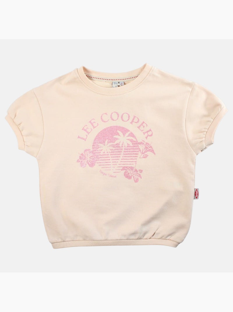 Lee Cooper - Camiseta niña manga corta Beige - Kiabi