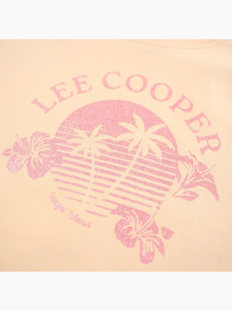 Lee Cooper - Camiseta niña manga corta Beige - Kiabi
