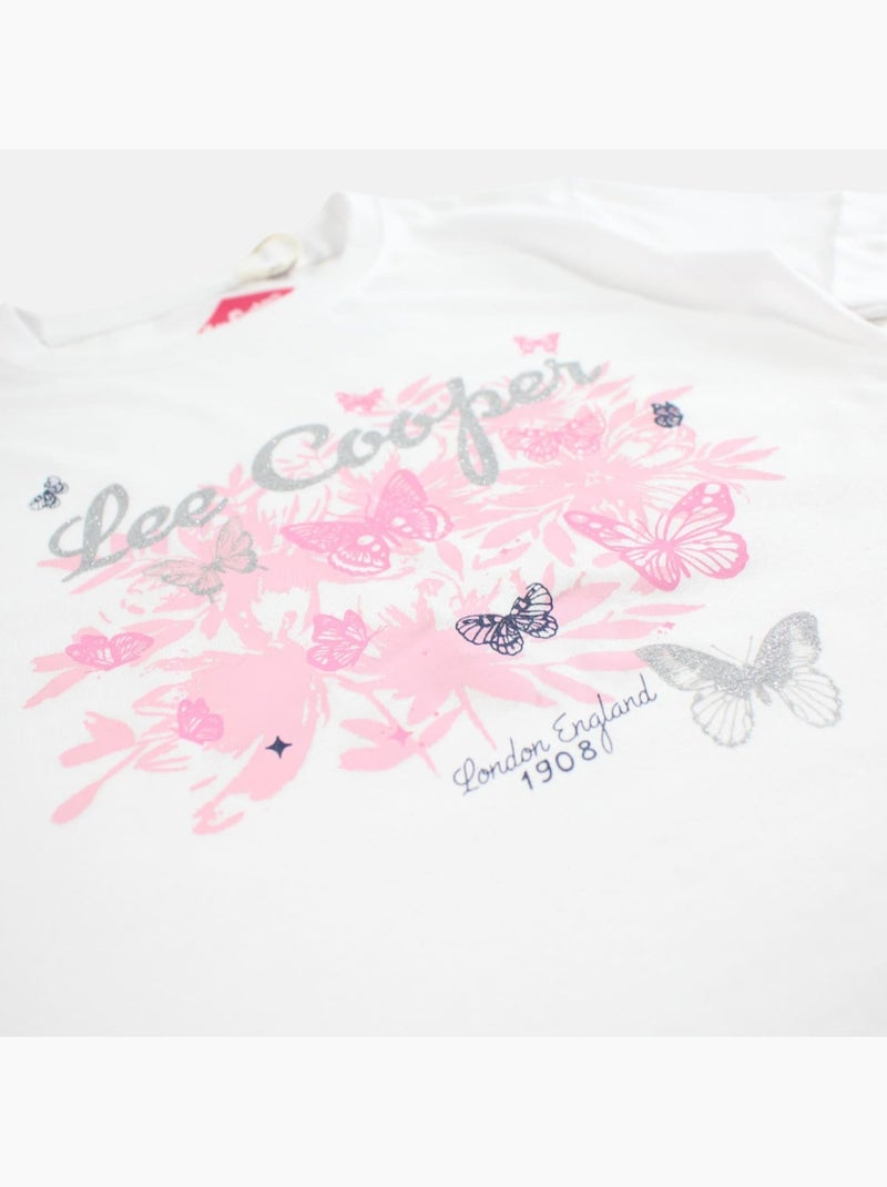 Lee Cooper - Camiseta niña manga corta Blanco - Kiabi