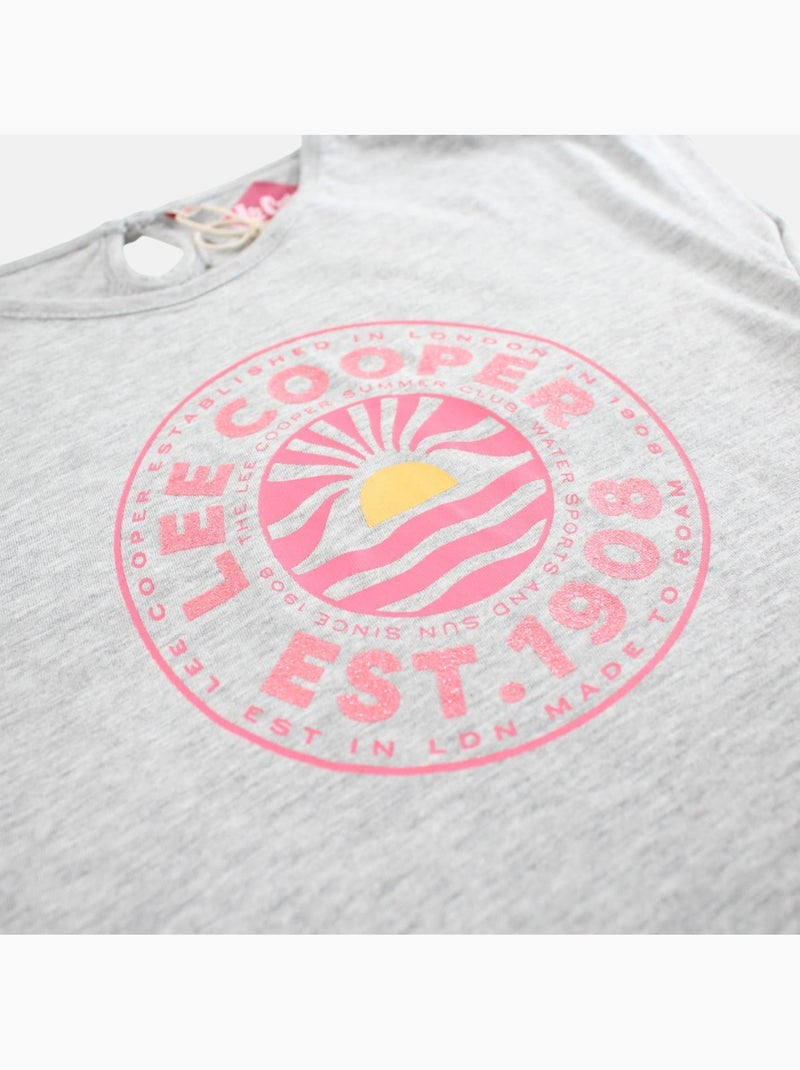 Lee Cooper - Camiseta niña manga corta Lee Coope Gris - Kiabi