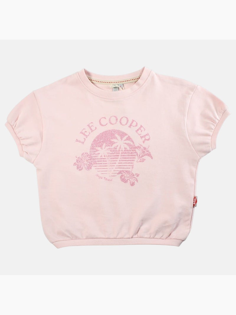 Lee Cooper - Camiseta niña manga corta Rosa - Kiabi