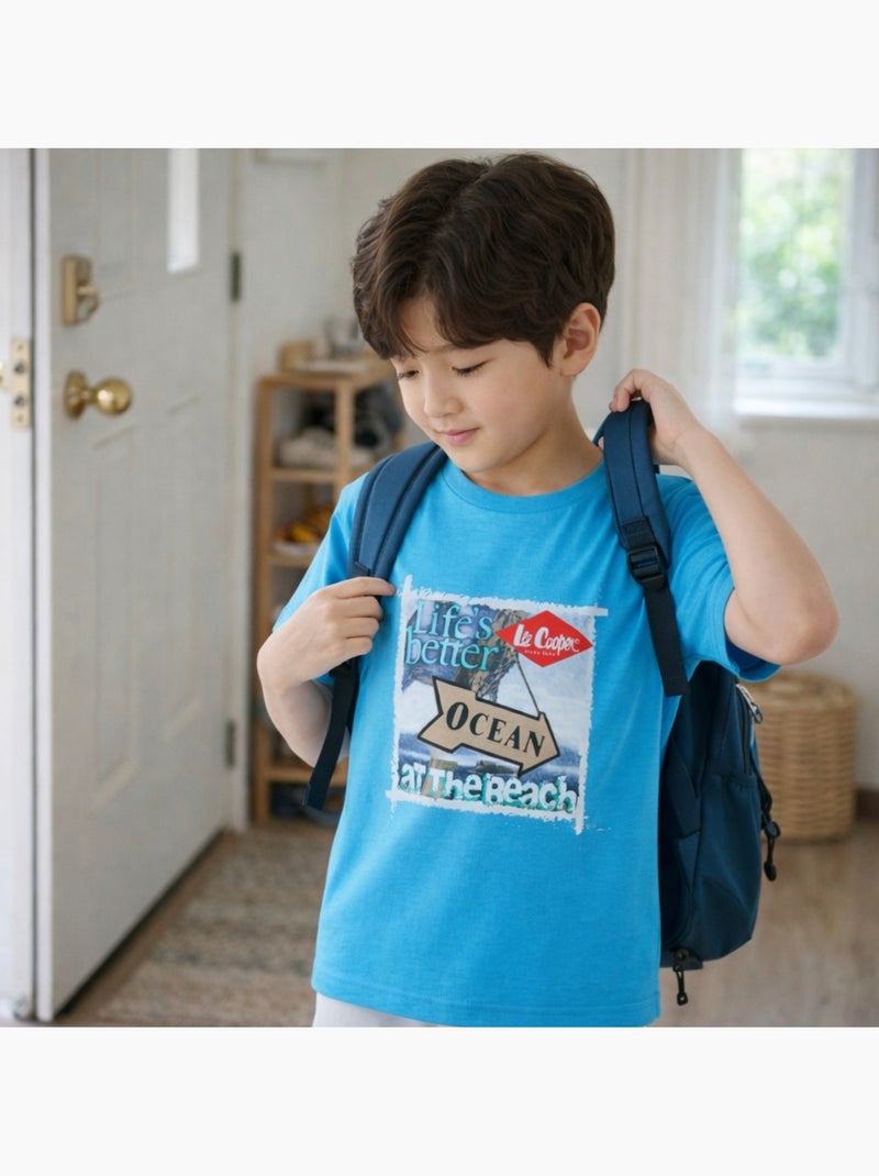 Lee Cooper - Camiseta niño de manga corta Azul - Kiabi