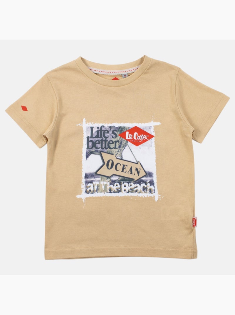 Lee Cooper - Camiseta niño de manga corta Beige - Kiabi