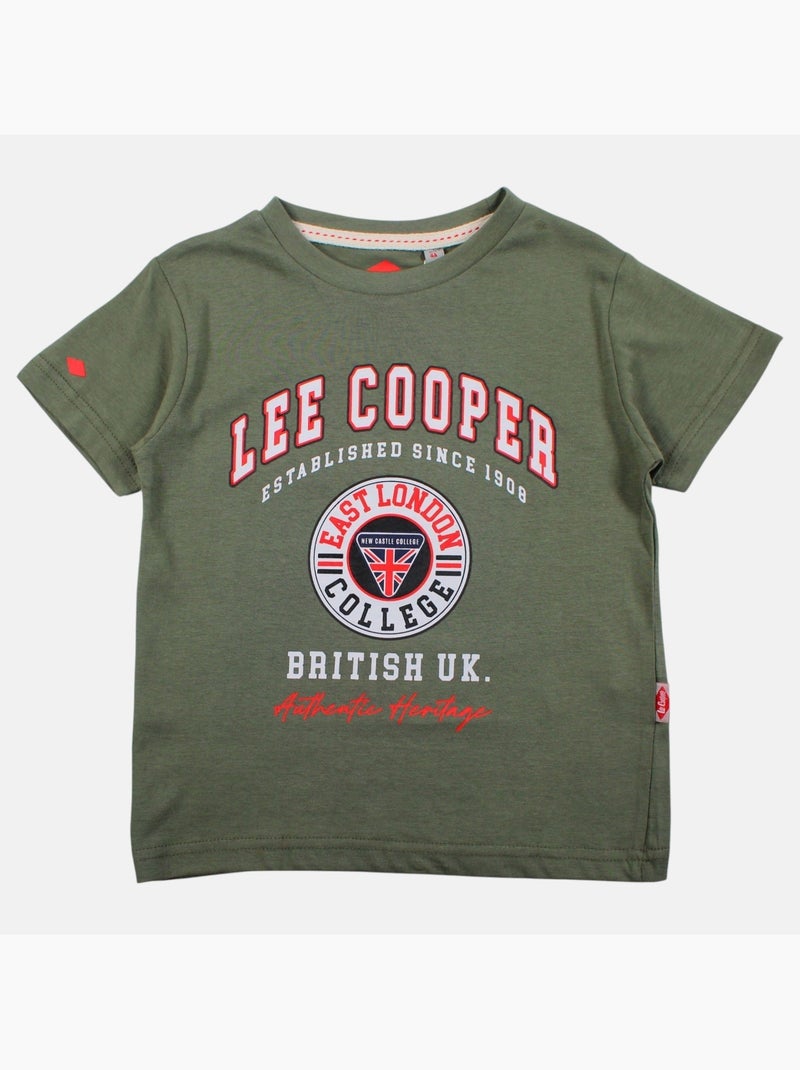 Lee Cooper - Camiseta niño de manga corta Caqui - Kiabi