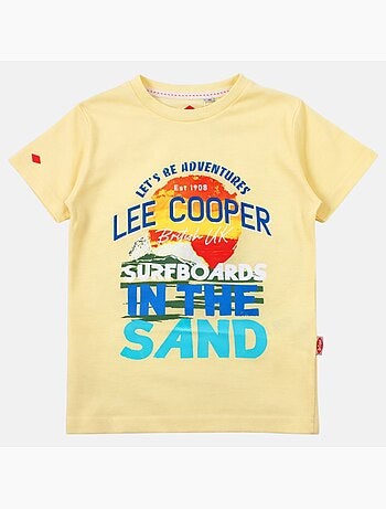 Lee Cooper - Camiseta niño de manga corta con diseño inspirado en el mundo del surf y el verano