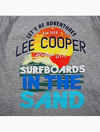 Lee Cooper - Camiseta niño de manga corta con diseño inspirado en el mundo del surf y el verano