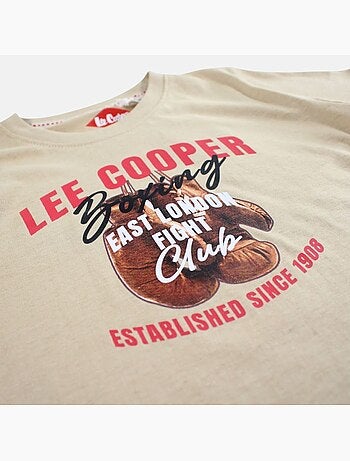 Lee Cooper - Camiseta niño de manga corta con estampado boxing club