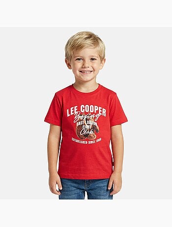 Lee Cooper - Camiseta niño de manga corta con estampado boxing club