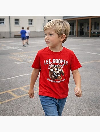 Lee Cooper - Camiseta niño de manga corta con estampado boxing club