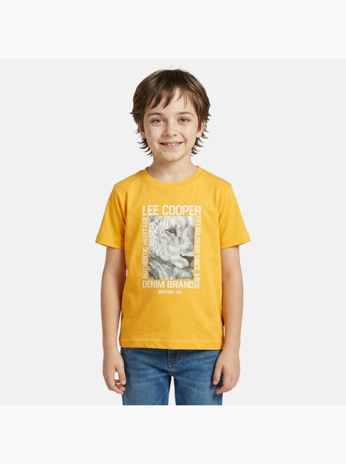Lee Cooper - Camiseta niño de manga corta con estampado denim brand - Kiabi