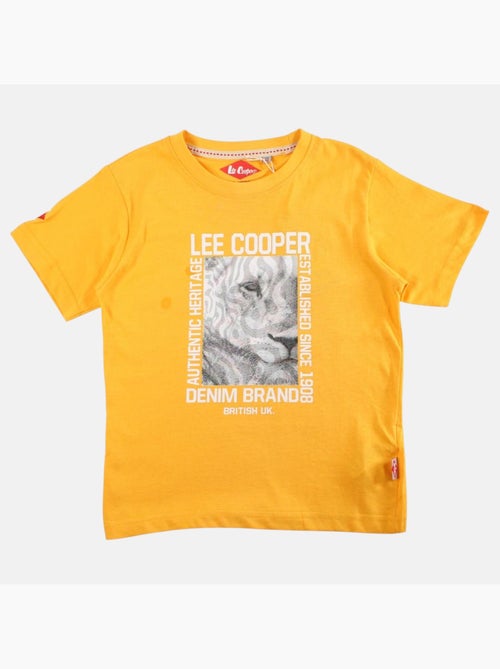 Lee Cooper - Camiseta niño de manga corta con estampado denim brand - Kiabi