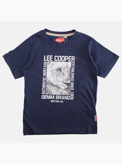 Lee Cooper - Camiseta niño de manga corta con estampado denim brand - Kiabi