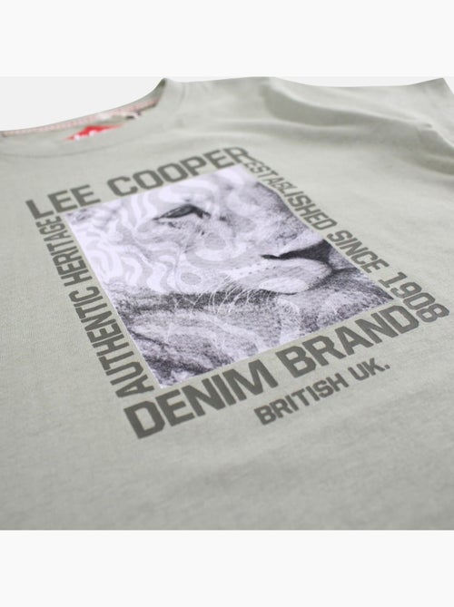 Lee Cooper - Camiseta niño de manga corta con estampado denim brand - Kiabi