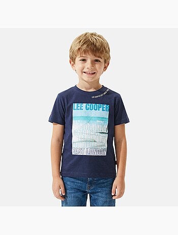 Lee Cooper - Camiseta niño de manga corta con estampado East London