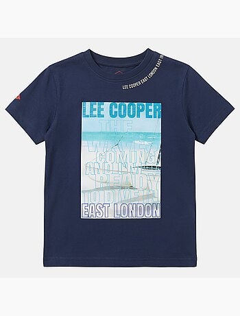Lee Cooper - Camiseta niño de manga corta con estampado East London