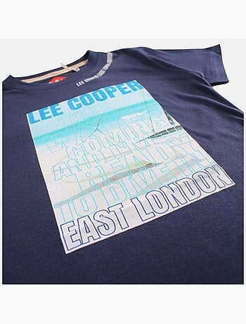 Lee Cooper - Camiseta niño de manga corta con estampado East London