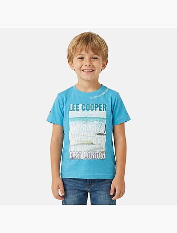 Lee Cooper - Camiseta niño de manga corta con estampado East London