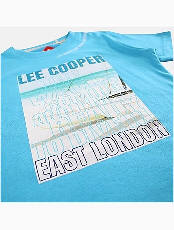 Lee Cooper - Camiseta niño de manga corta con estampado East London