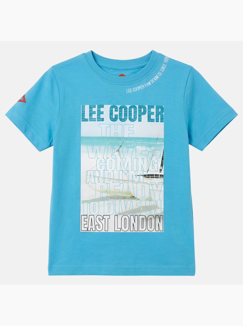 Lee Cooper - Camiseta niño de manga corta con estampado East London Azul - Kiabi