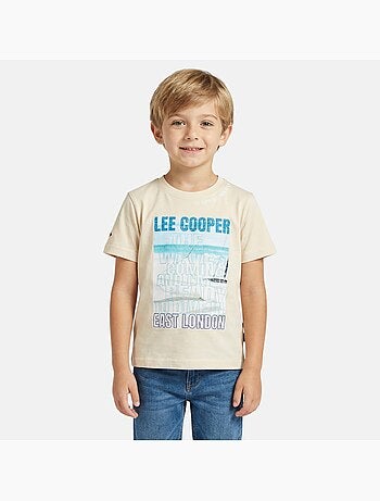 Lee Cooper - Camiseta niño de manga corta con estampado East London