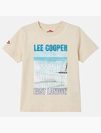 Lee Cooper - Camiseta niño de manga corta con estampado East London