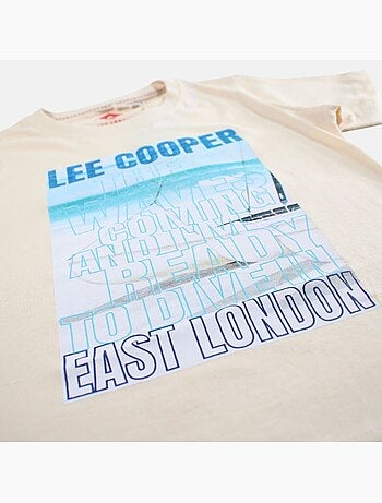 Lee Cooper - Camiseta niño de manga corta con estampado East London