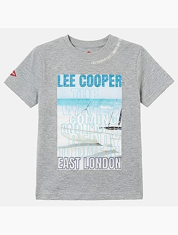 Lee Cooper - Camiseta niño de manga corta con estampado East London