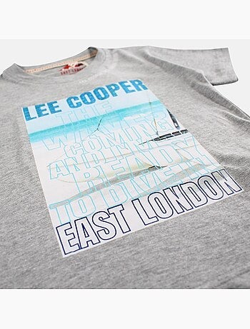 Lee Cooper - Camiseta niño de manga corta con estampado East London