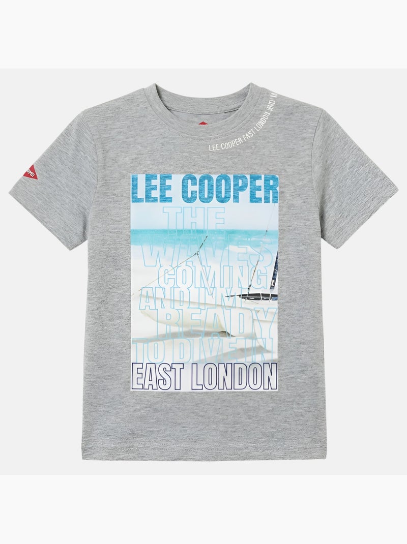 Lee Cooper - Camiseta niño de manga corta con estampado East London Gris - Kiabi