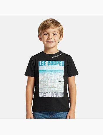 Lee Cooper - Camiseta niño de manga corta con estampado East London