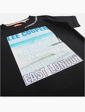 Lee Cooper - Camiseta niño de manga corta con estampado East London
