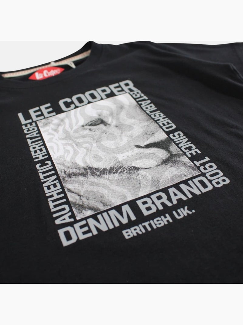 Lee Cooper - Camiseta niño de manga corta con estampado Negro - Kiabi