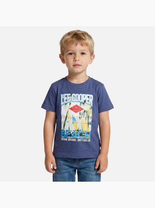 Lee Cooper - Camiseta niño de manga corta con estampado playa - Kiabi