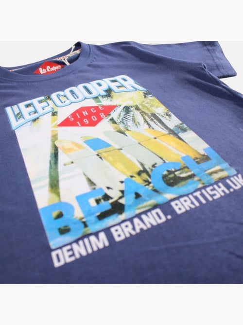 Lee Cooper - Camiseta niño de manga corta con estampado playa - Kiabi