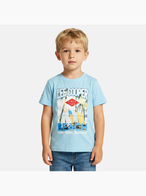 Lee Cooper - Camiseta niño de manga corta con estampado playa - Kiabi