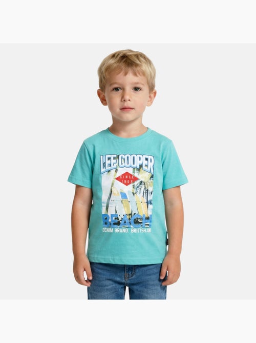 Lee Cooper - Camiseta niño de manga corta con estampado playa - Kiabi