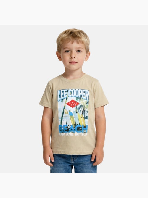 Lee Cooper - Camiseta niño de manga corta con estampado playa - Kiabi