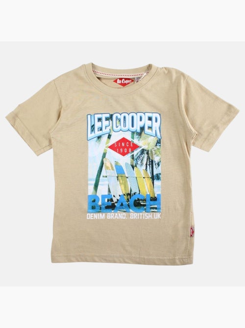 Lee Cooper - Camiseta niño de manga corta con estampado playa - Kiabi