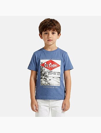 Lee Cooper - Camiseta niño de manga corta con estampado sunshine