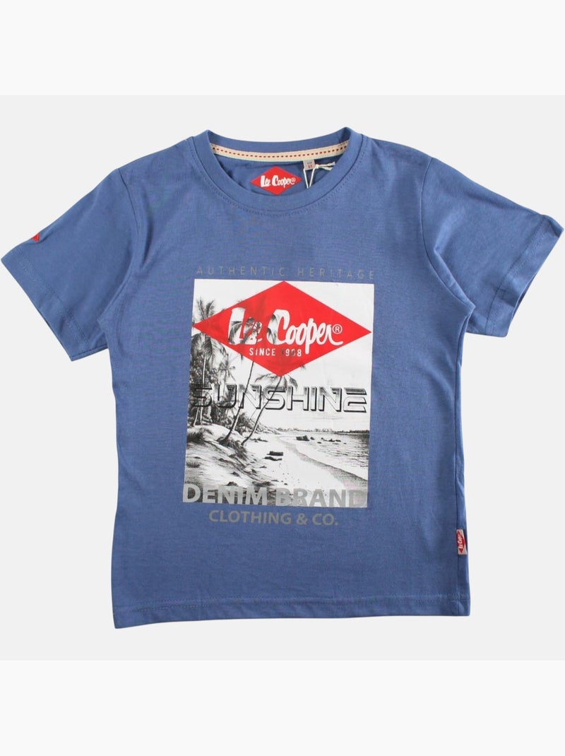 Lee Cooper - Camiseta niño de manga corta con estampado sunshine Azul - Kiabi